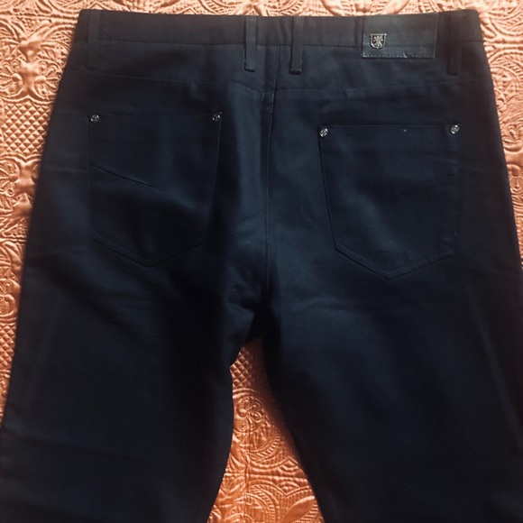 Stacy Adams Zipper Front Black Jeans - Picture 3 of 3